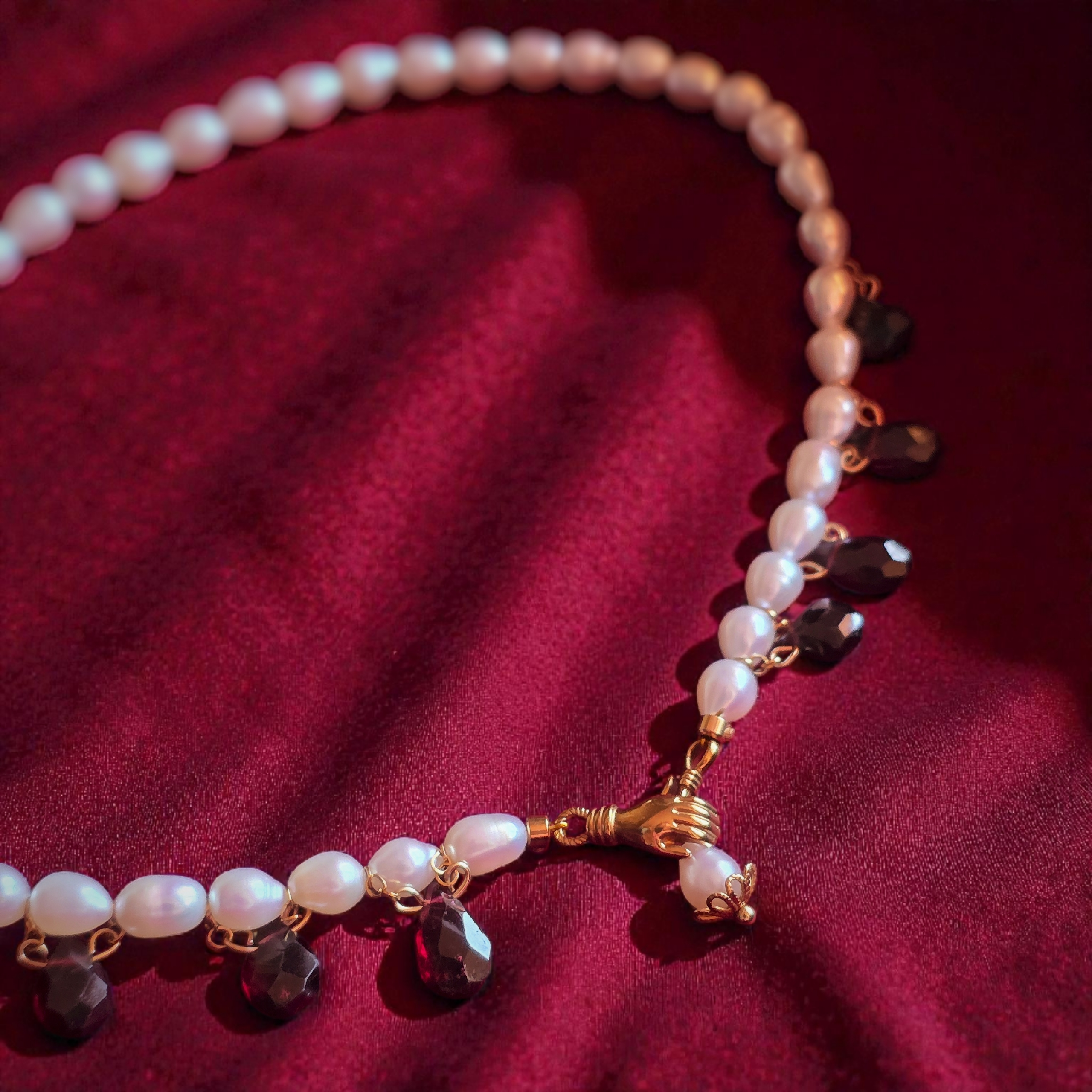 Collier Bolena granato oro