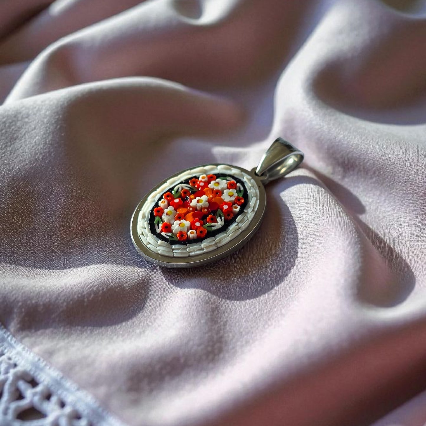 Ciondolo bianco argento