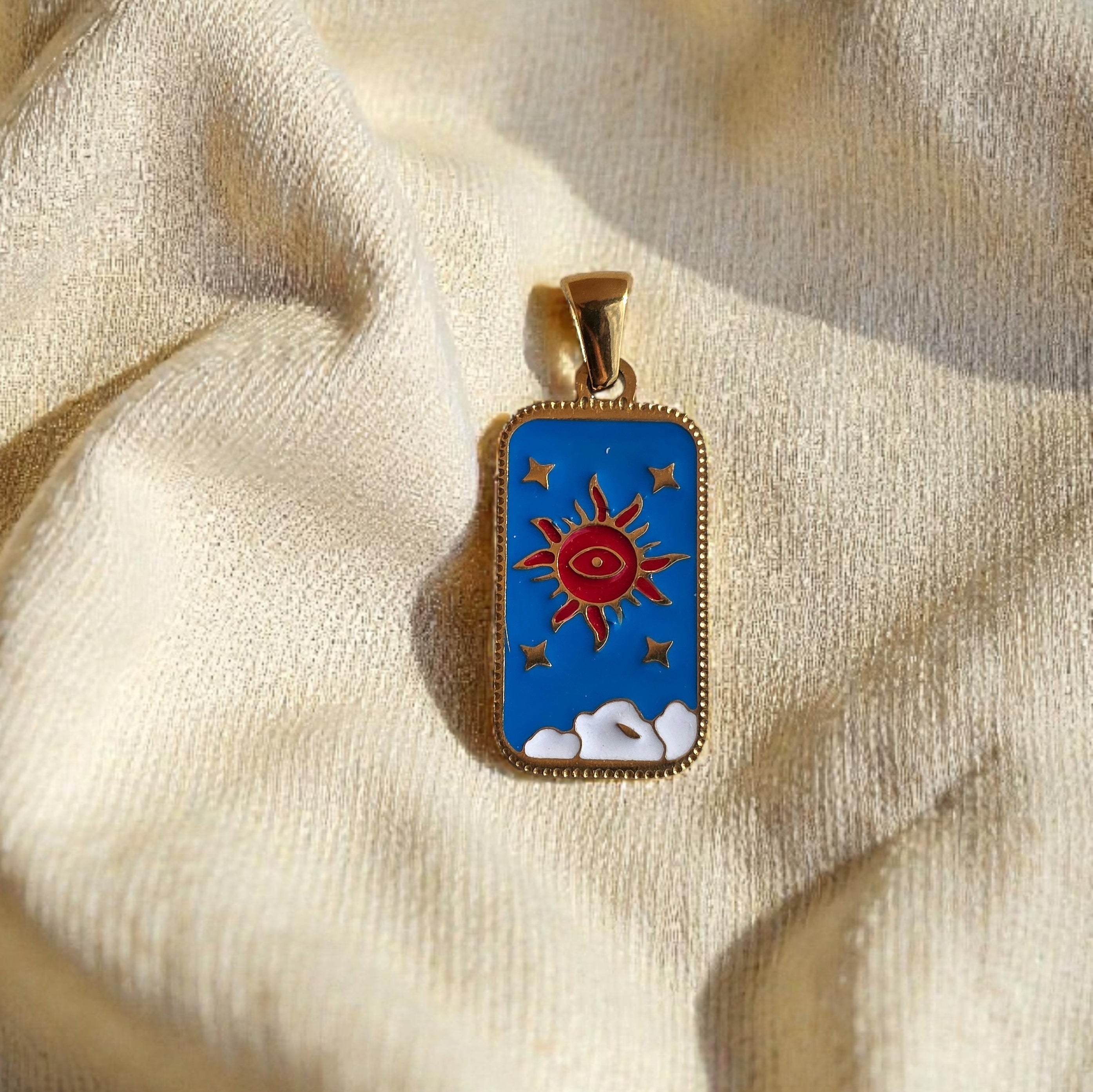 Tarot Sole - smalto blu