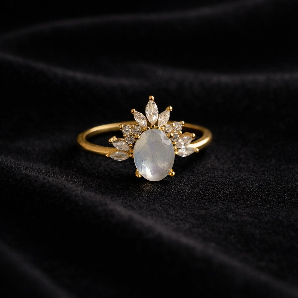 Goccia pietra di luna - oro