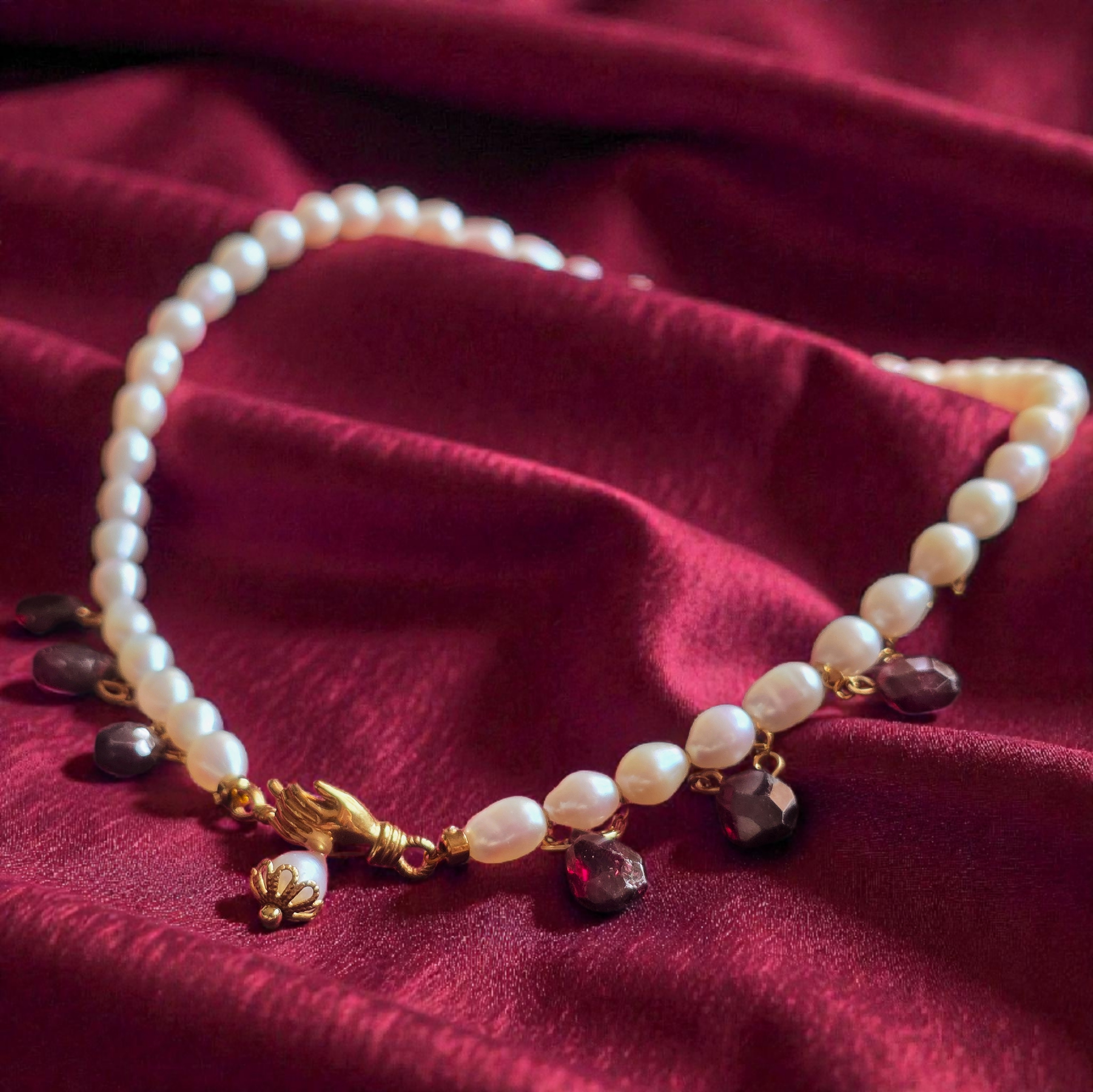 Collier Bolena granato oro