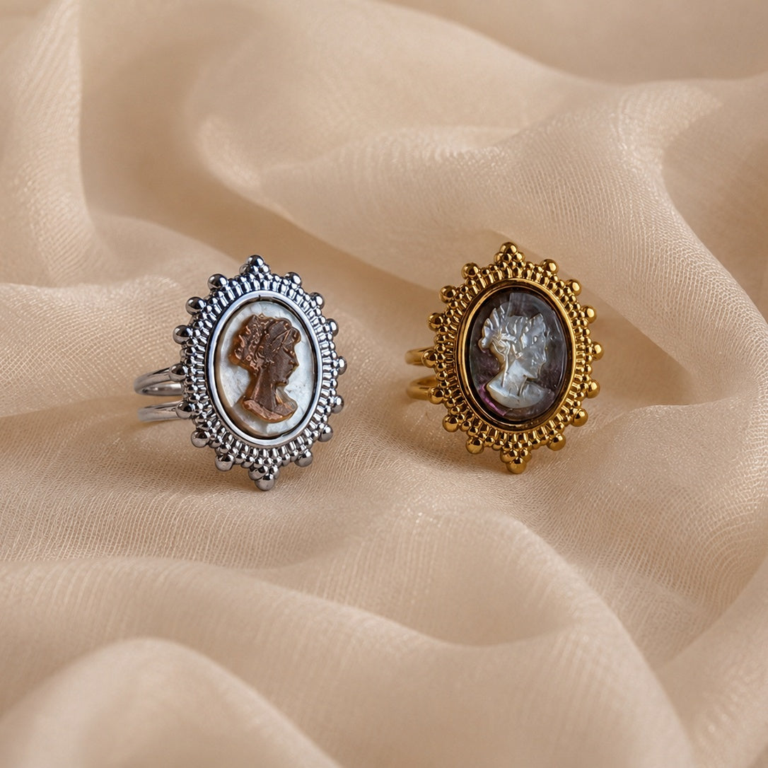 Anello Penelope - cammeo in madreperla