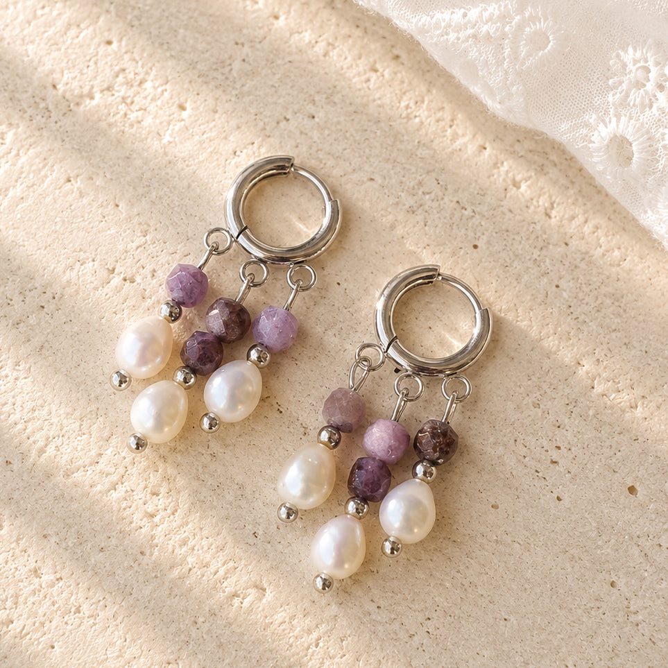 Orecchini Crotalia ametista argento