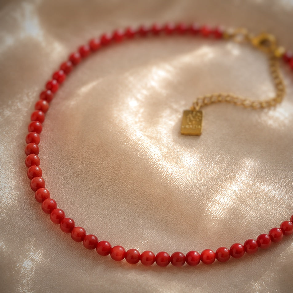 Collanina corallo rosso