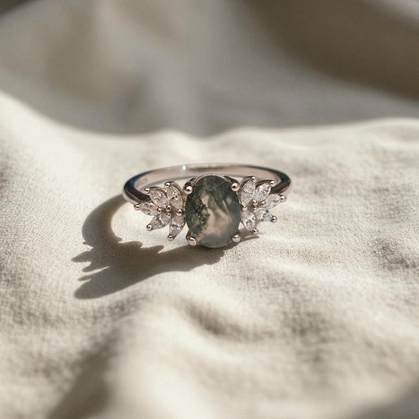 FLAMMAE Agata muschio - argento