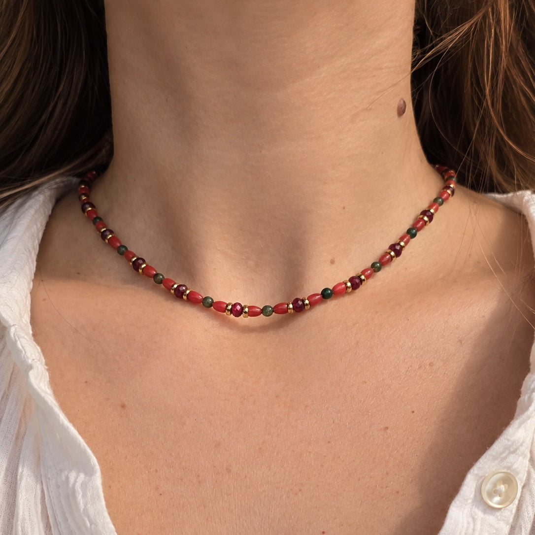 Collanina Caterina - corallo rosso