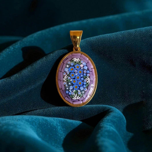 Ciondolo lavanda oro