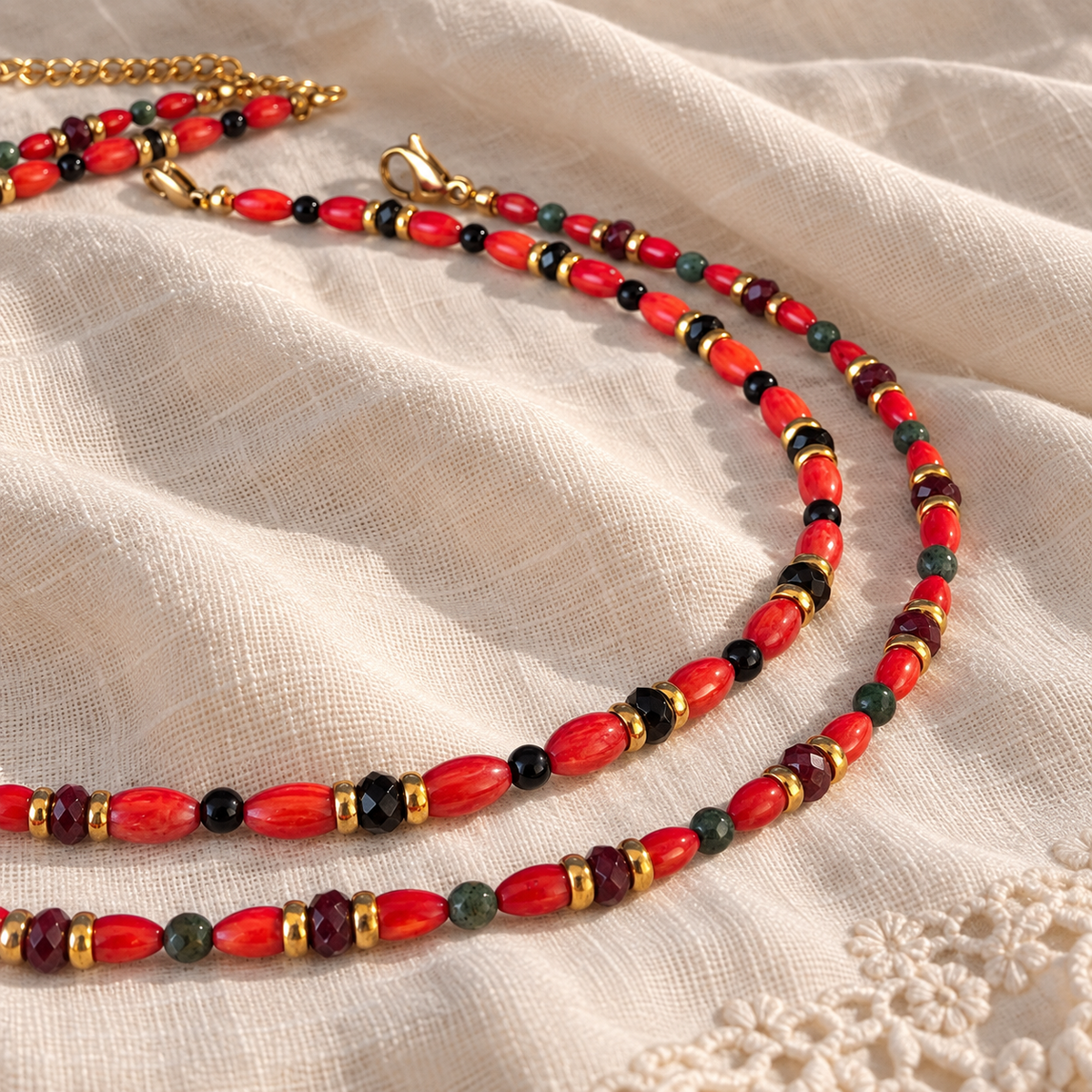 Collanina Caterina - corallo rosso