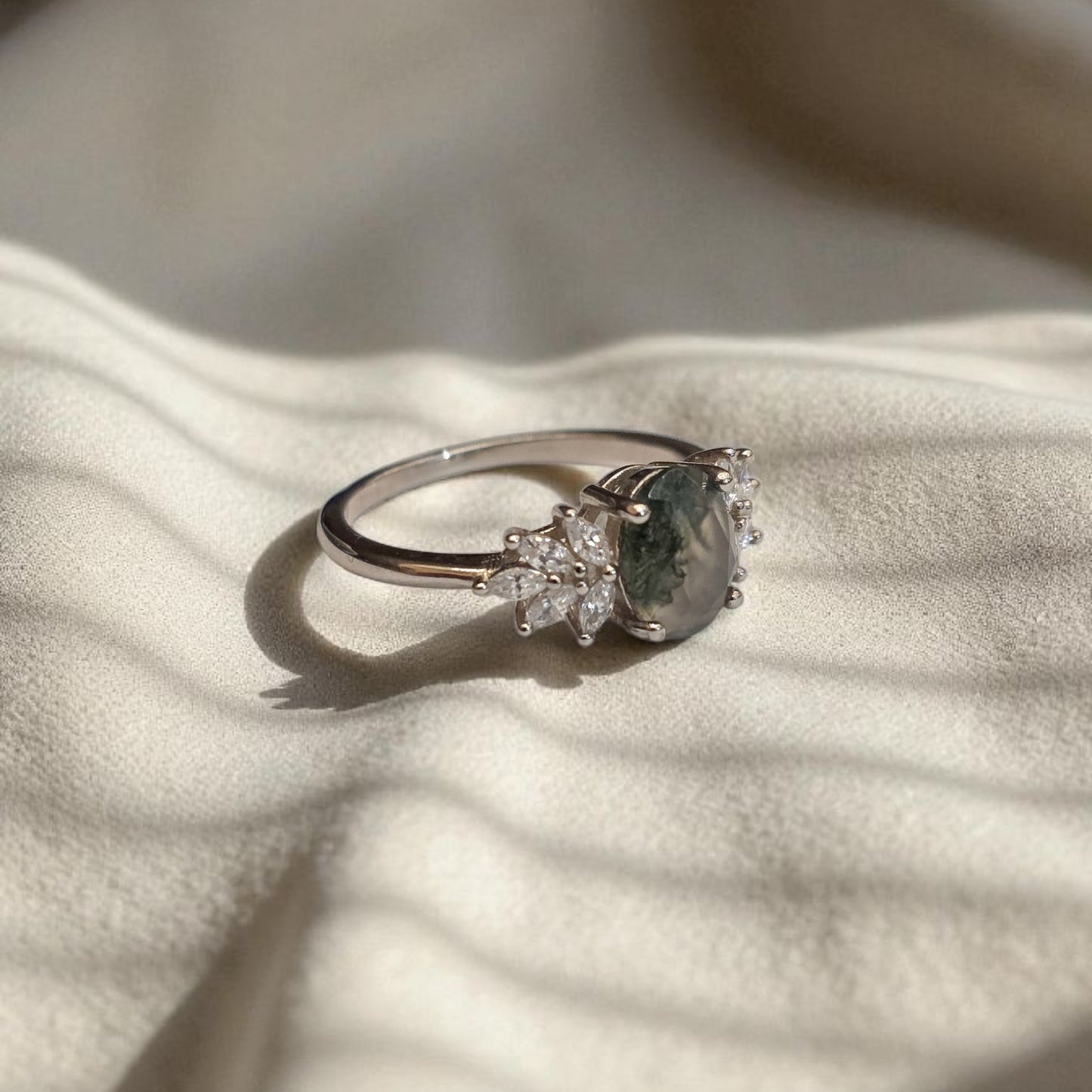 FLAMMAE Agata muschio - argento