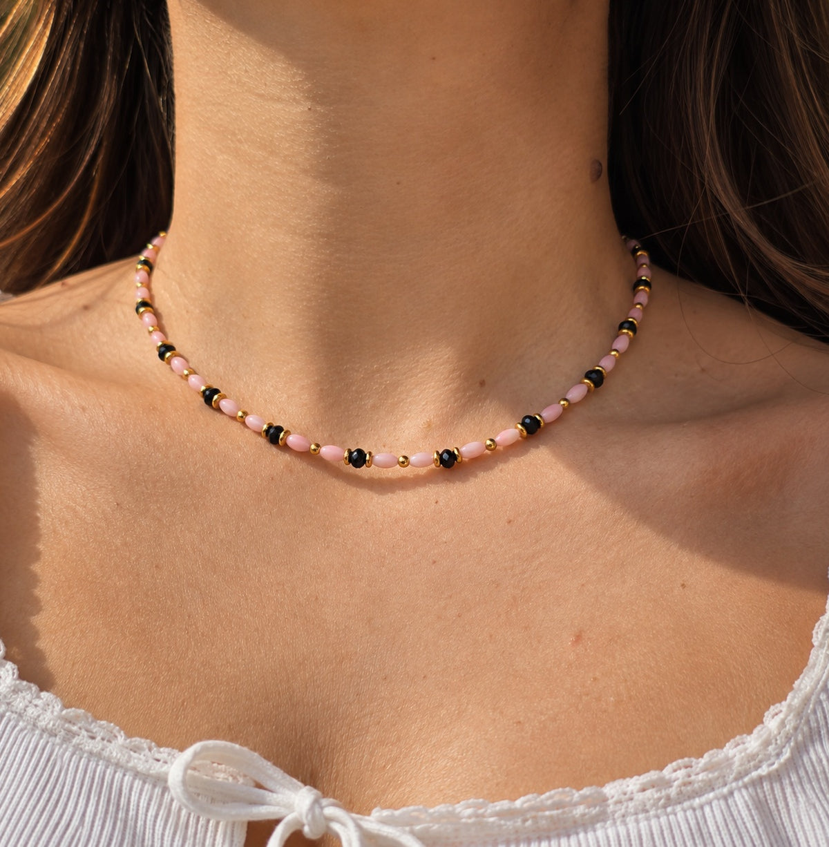Collanina Caterina - corallo rosa