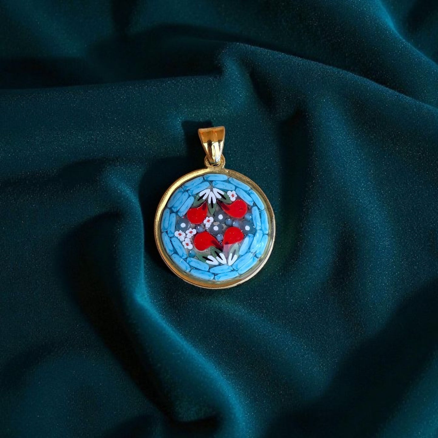 Ciondolino azzurro oro