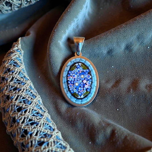 Ciondolo celeste argento