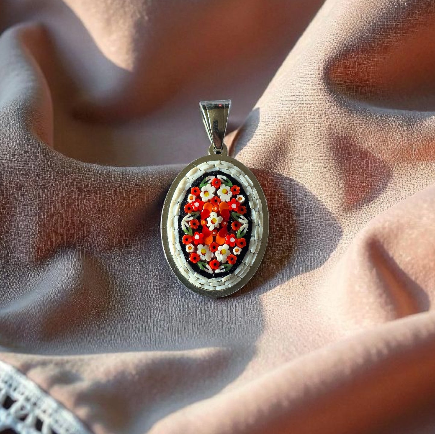 Ciondolo bianco argento