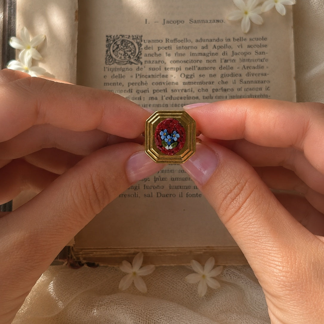 Anello in micromosaico