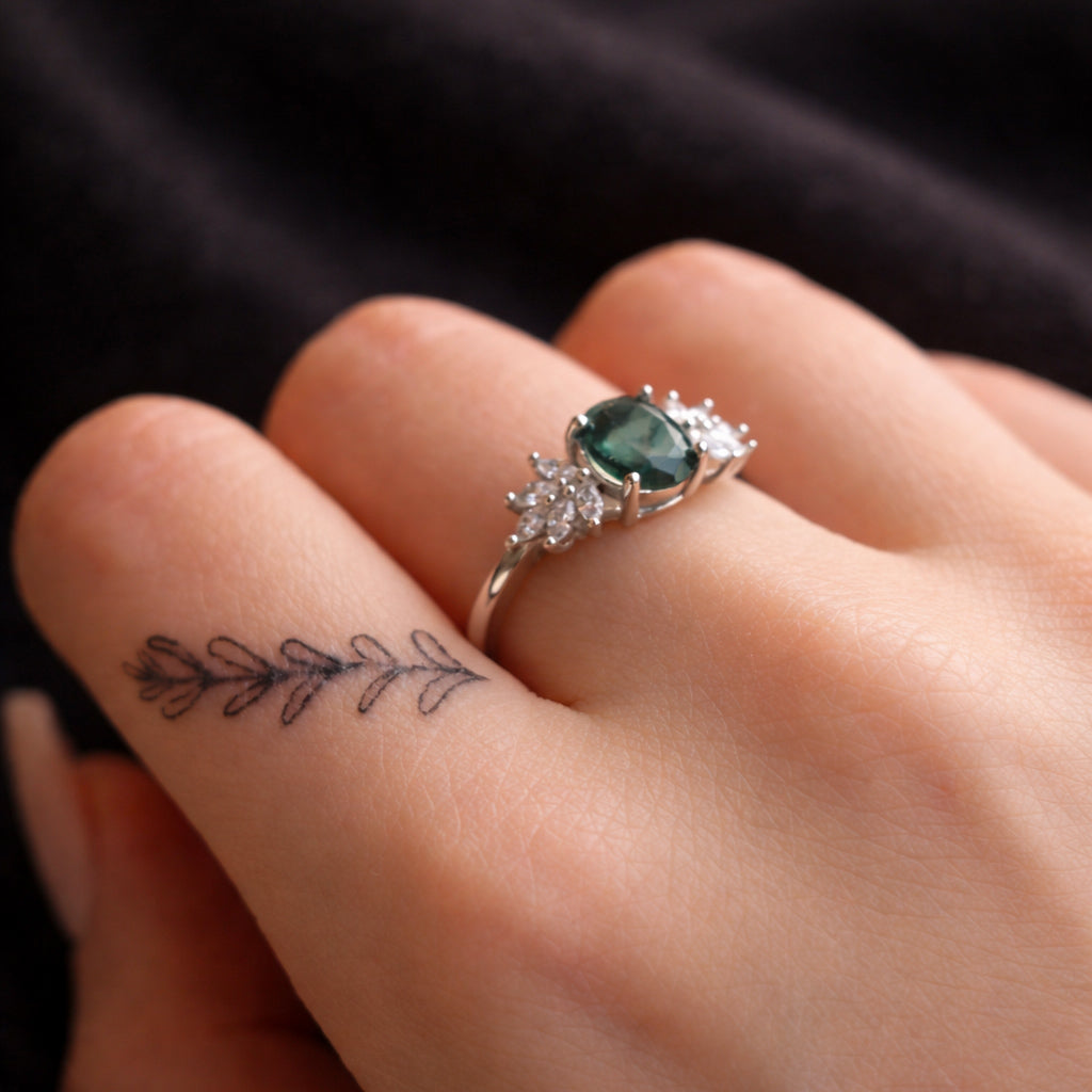 Agata muschio - argento