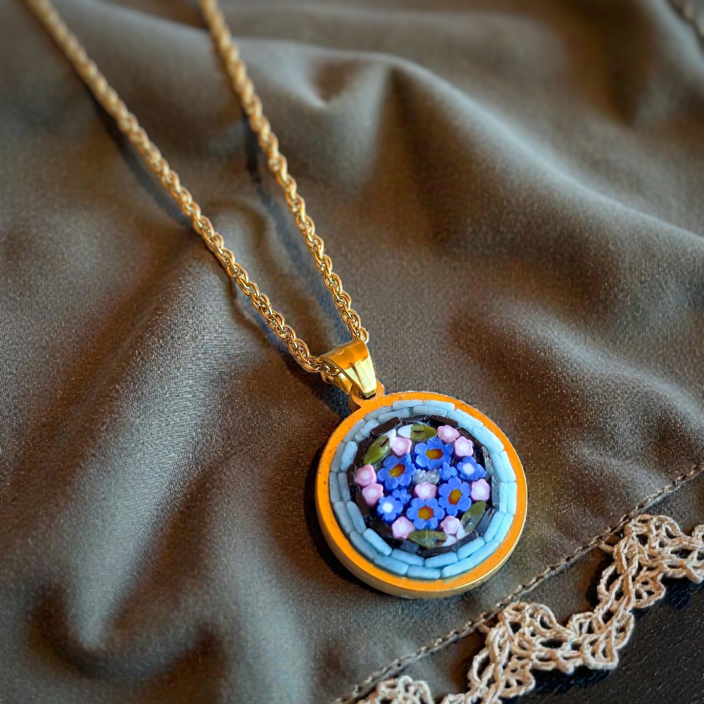 Ciondolino celeste oro