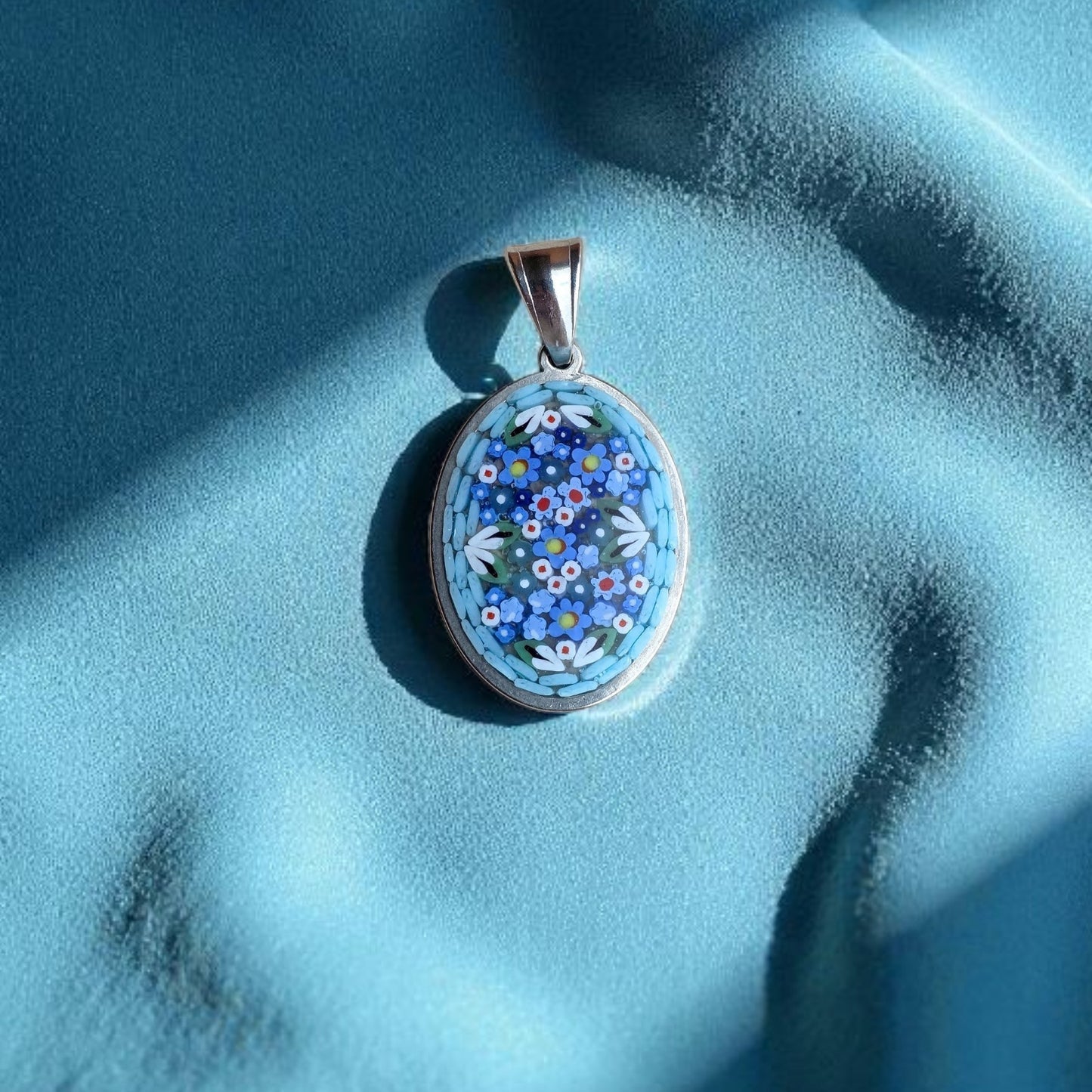 Ciondolo celeste argento