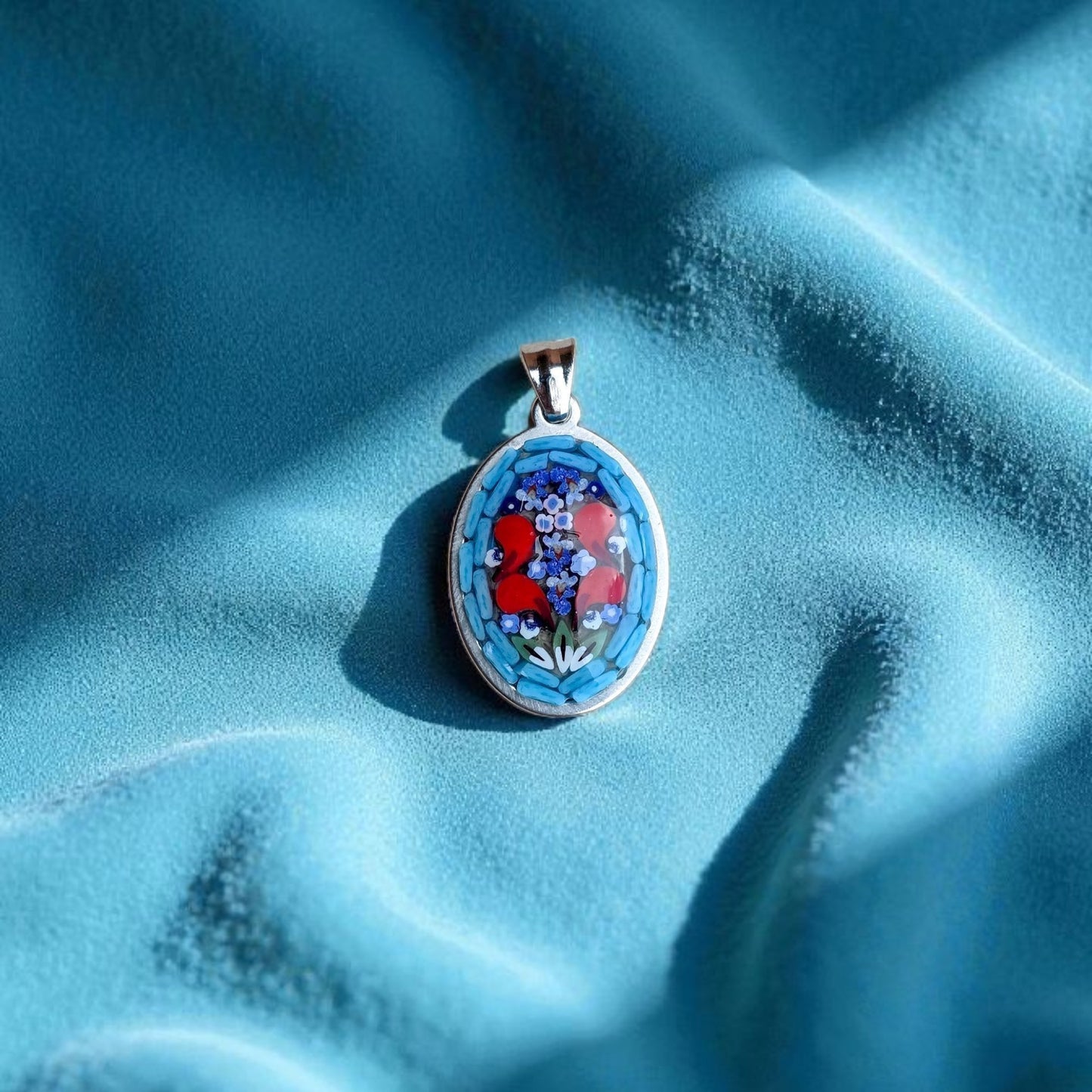 Ciondolino azzurro argento