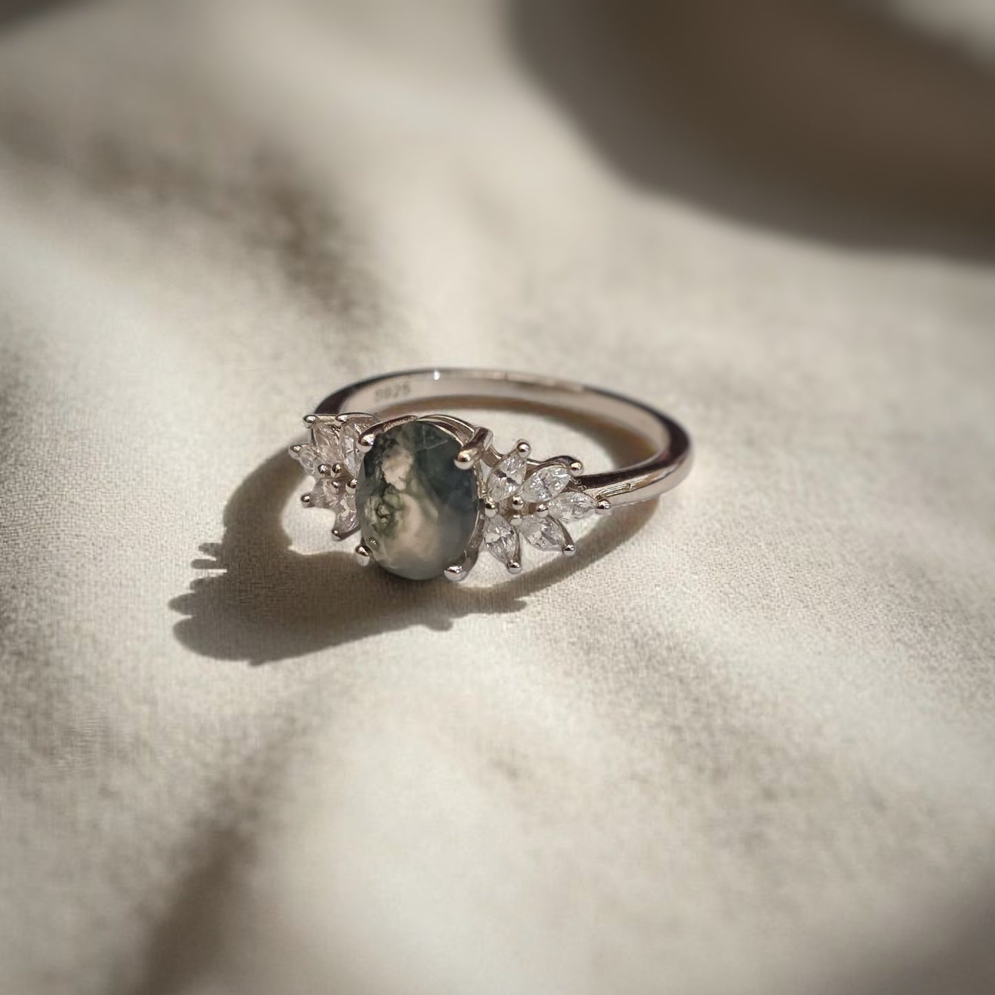 FLAMMAE Agata muschio - argento