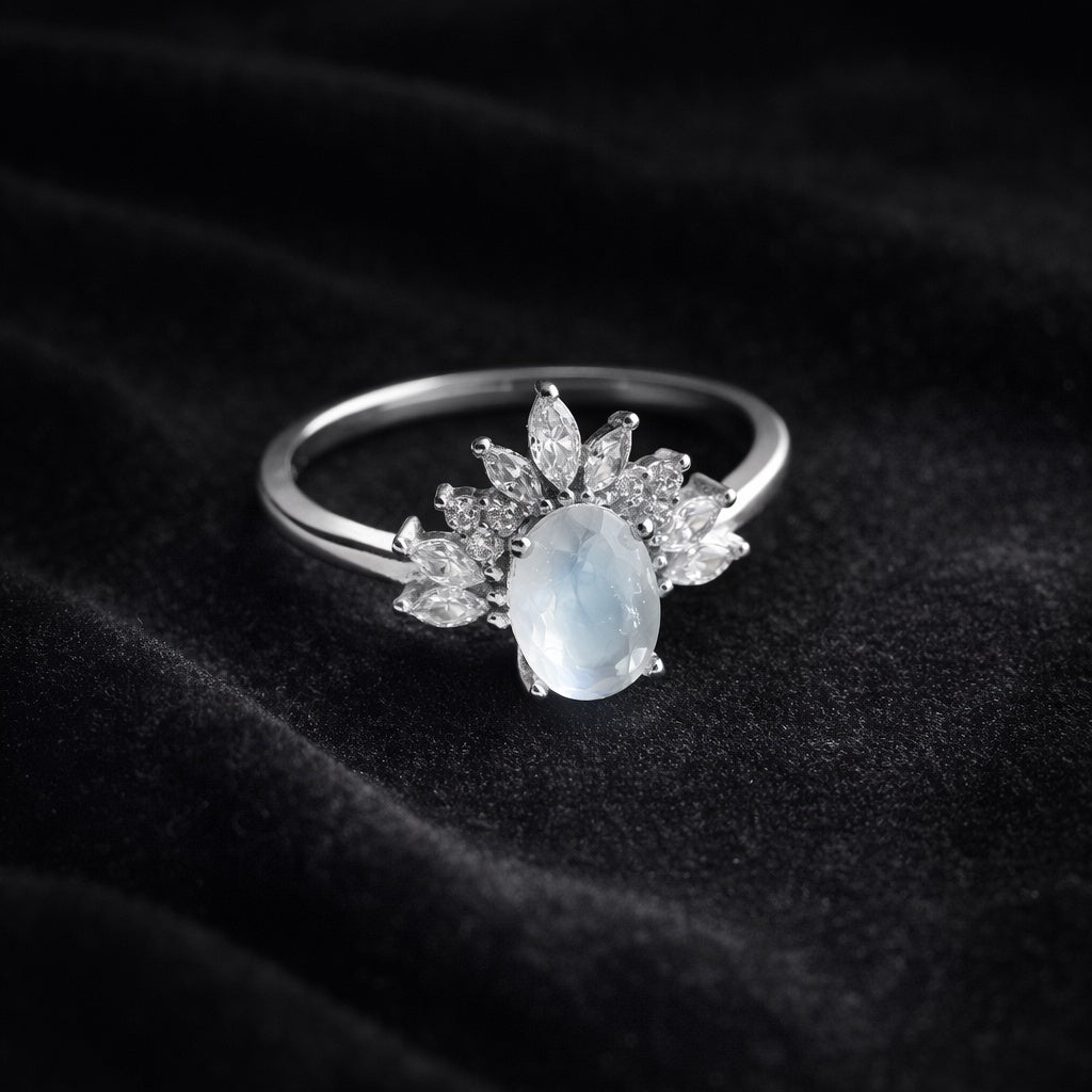 Goccia pietra di luna - argento