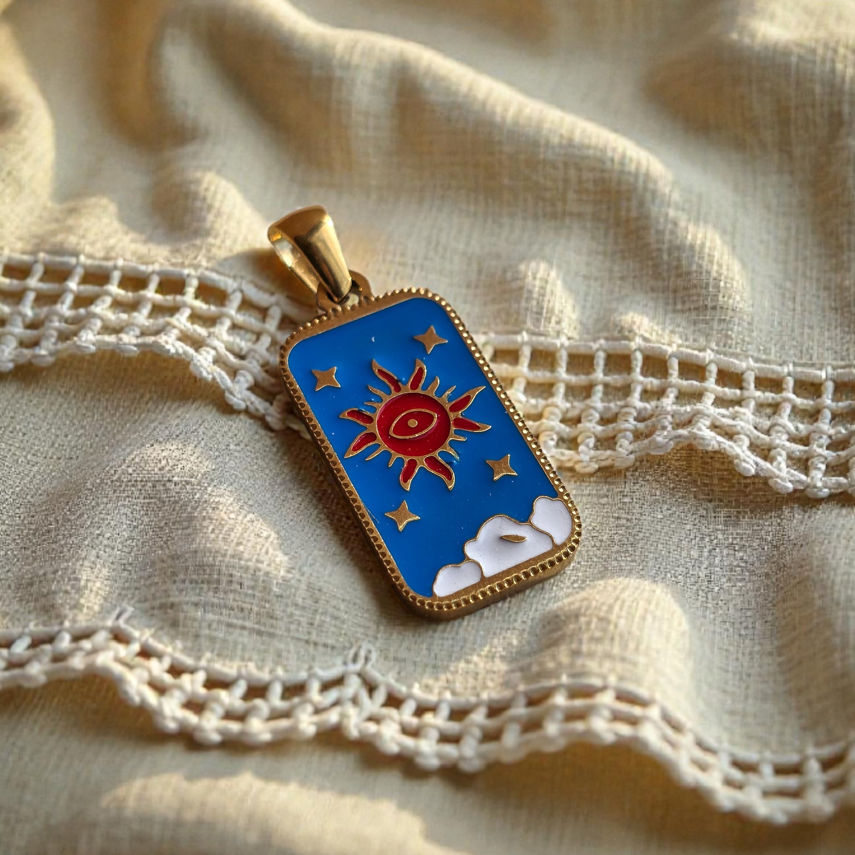 Tarot Sole - smalto blu