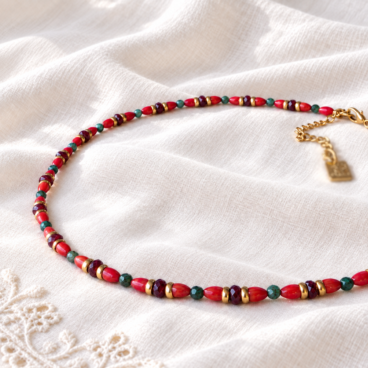 Collanina Caterina - corallo rosso
